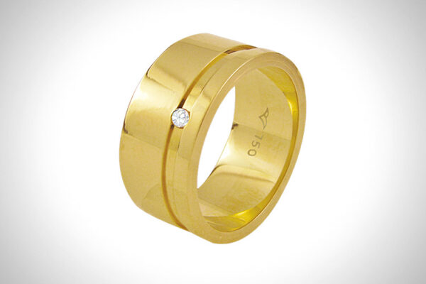 Aliança de Ouro 18k 9,0mm aprox. 10,0 Gr