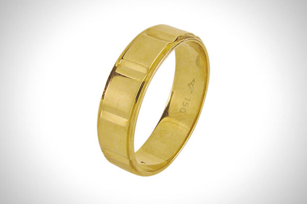 Aliança de Ouro 18k 5,3mm aprox. 4,5 Gr
