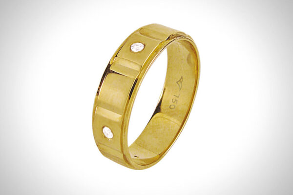 Aliança de Ouro 18k 5,3mm aprox. 4,5Gr