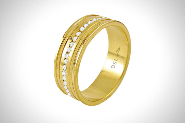 Aliança de Ouro 18k 6,3mm aprox. 6,0 Gr