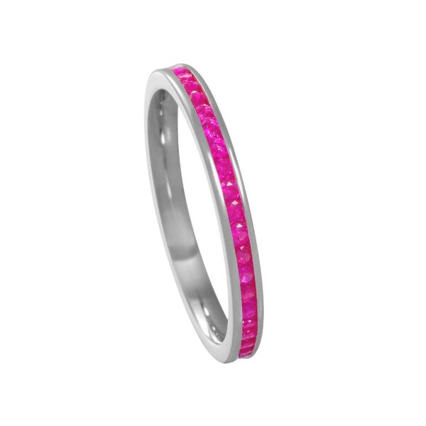 Meia Aliança de Prata Cravejada c/ Zirconia Esmeralda 2.20MM - 2318/2319/2320/2321 - Imagem 5