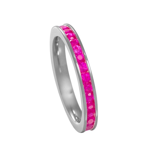 Meia Aliança de Prata Cravejada c/ Zircônia 2.70MM - 2322/2323/2325 - Imagem 2