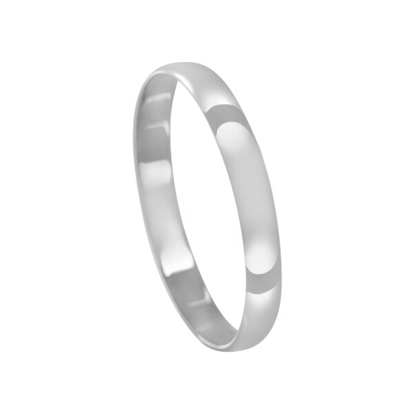 Linha Leve Aliança de Prata Abaulada 2.8MM - 2601
