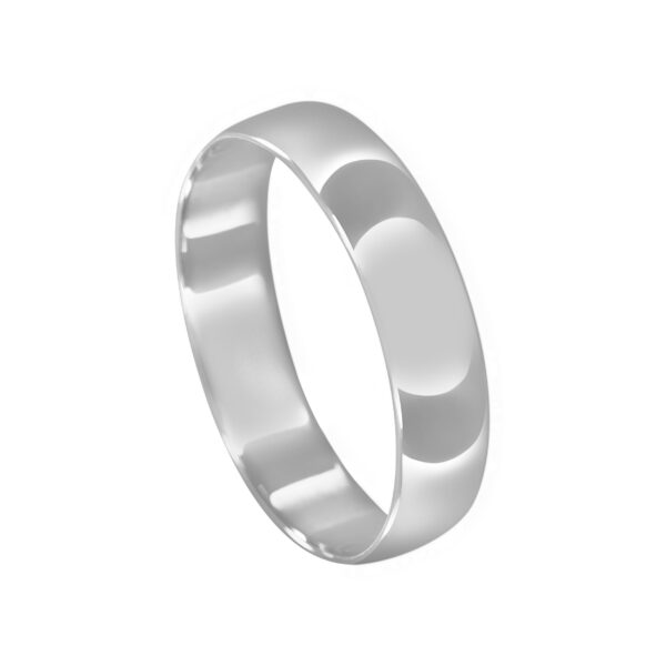 Linha Leve Aliança de Prata Abaulada 4.8MM - 2602