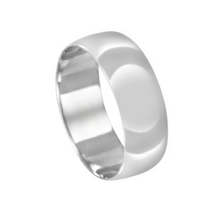 Linha Leve Aliança de Prata Abaulada 6.8MM - 2603