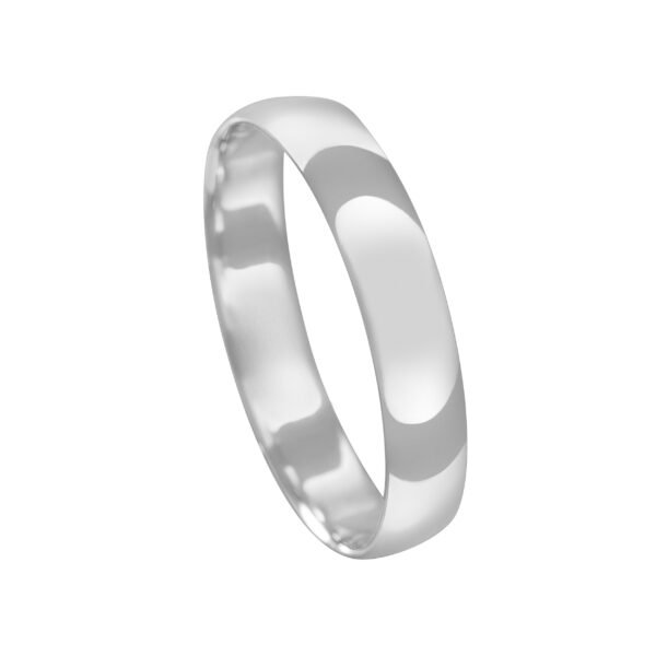 Linha Leve Aliança de Prata Abaulada 3.8MM - 2609