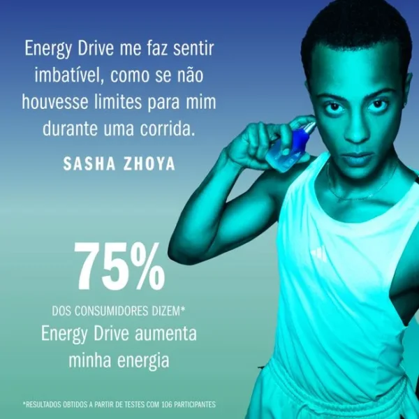 Kit Perfume Adidas Vibes Energy Drive Eau De Parfum 100ml + Shower Gel 100ml - Imagem 7
