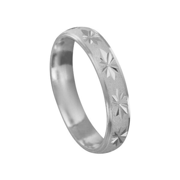 Aliança de Prata Anatomica Fosca 4 MM - AF44