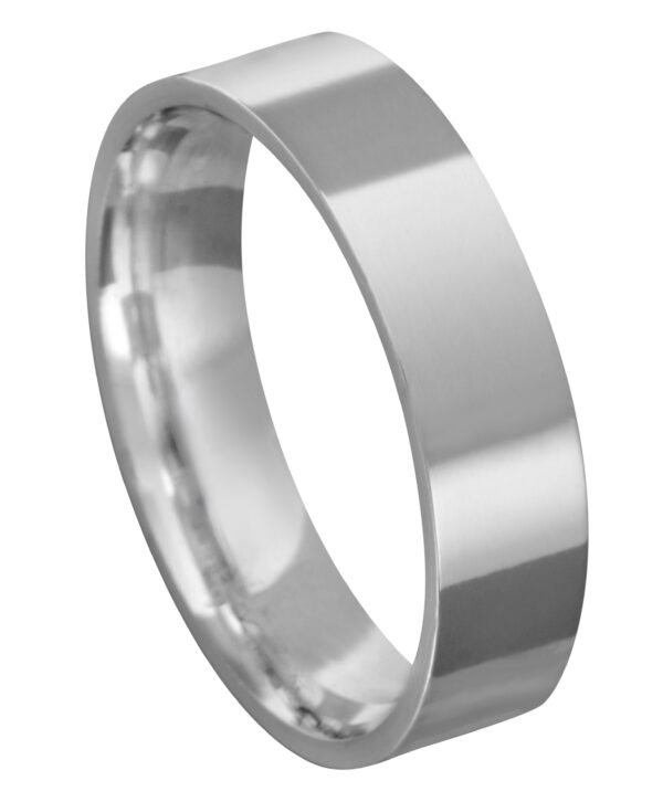 Aliança de Prata Reta Lisa 5 MM - R5
