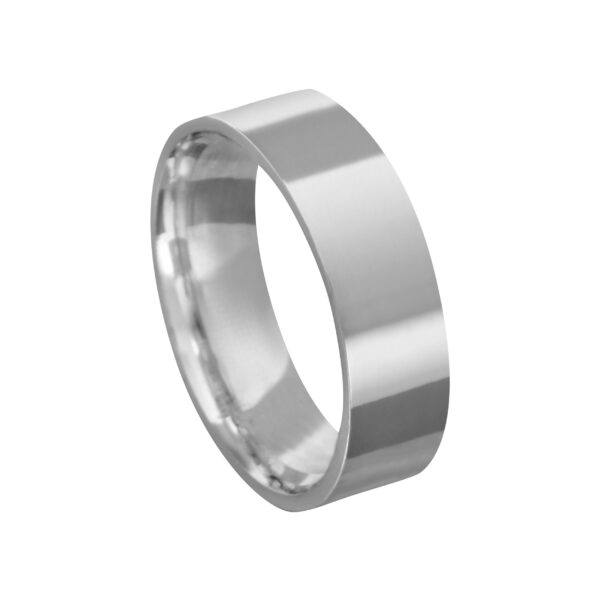 Aliança de Prata Reta Lisa 6 MM - R6