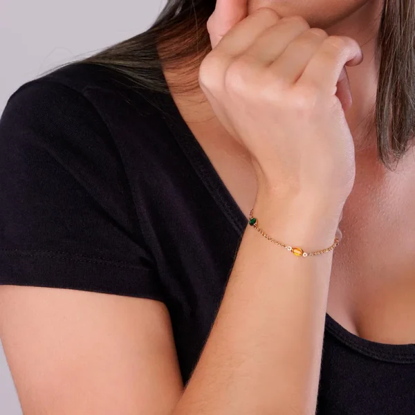 Pulseira Rommanel banhado a ouro18K -  TAM.19 5516241914 - Imagem 2