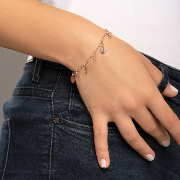 Pulseira Rommanel banhado a ouro18K - TAM.18 5513651800 - Imagem 2
