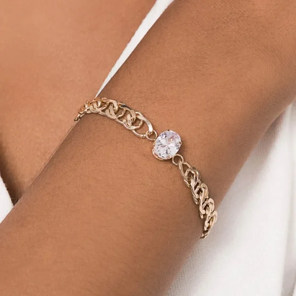 Pulseira Rommanel banhado a ouro18K - TAM.19 5521781906 - Imagem 2