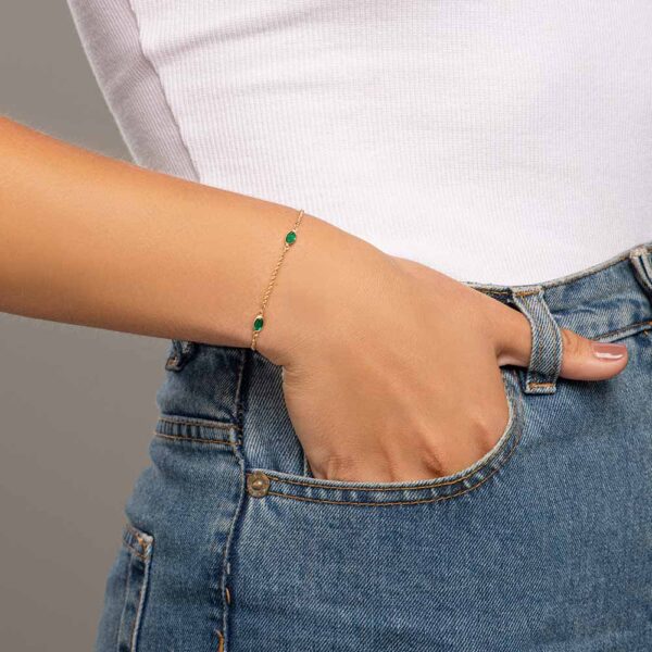 Pulseira Rommanel banhado a ouro18K - TAM.19 5516691931 - Imagem 3