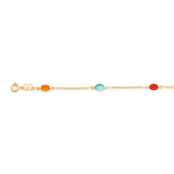 Pulseira Rommanel banhado a ouro18K -  TAM.19 5516241914 - Imagem 4