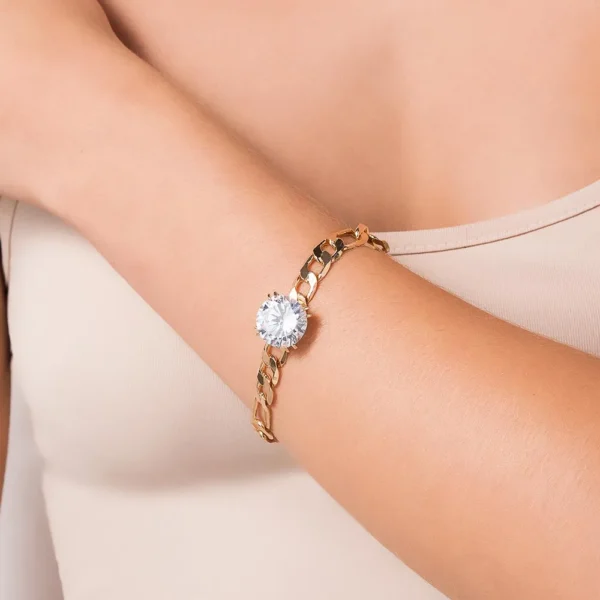 Pulseira Rommanel banhado a ouro18K - TAM.19 5520681906 - Imagem 2