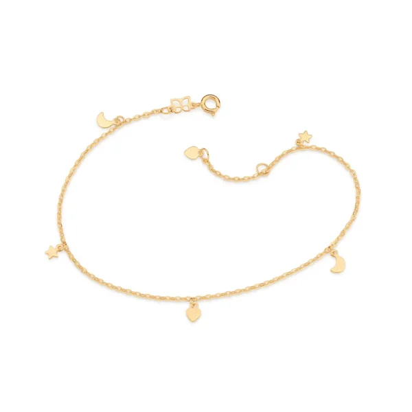 Tornozeleira Rommanel banhado a ouro18K – TAM.25 5505882500