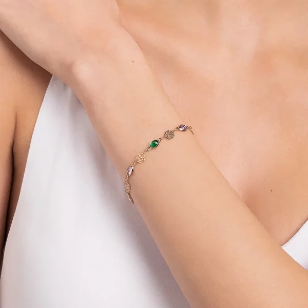 Pulseira Rommanel banhado a ouro18K - TAM.20 5517332014 - Imagem 2