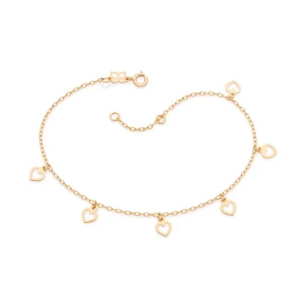 Tornozeleira Rommanel banhado a ouro18K - TAM.25 5520102500