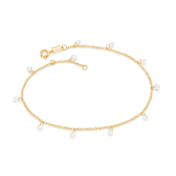 Tornozeleira Rommanel banhado a ouro18K - TAM.25 5517022506