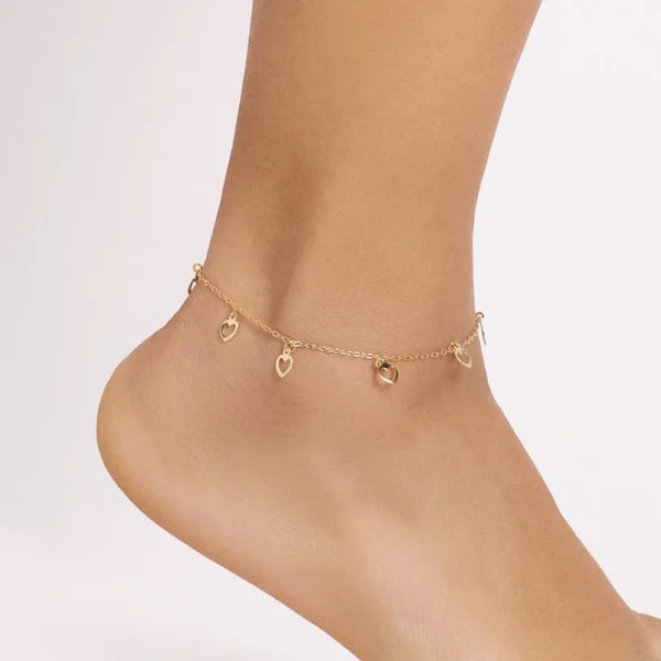 Tornozeleira Rommanel banhado a ouro18K - TAM.25 5520102500 - Imagem 2