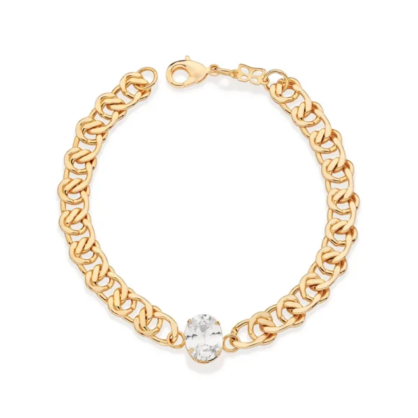 Pulseira Rommanel banhado a ouro18K - TAM.19 5521781906