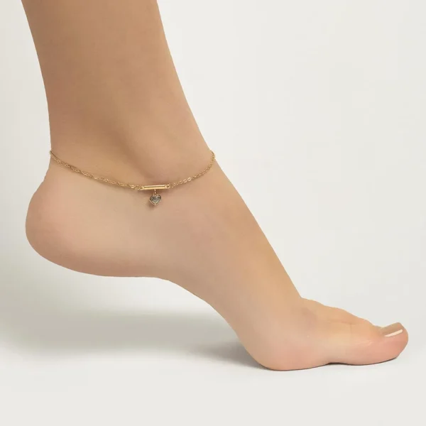 Tornozeleira Rommanel banhado a ouro18K - 5503542300 - Imagem 2