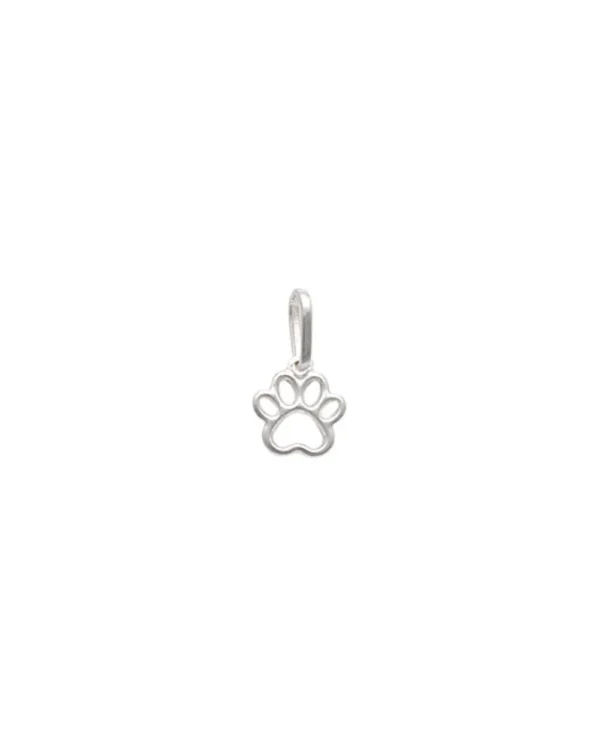 Pingente Pata Vazada 8mm x 14mm Prata 990 01-6074AG