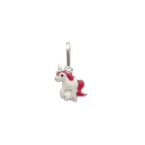 Pingente Unicórnio Resina 8mm x 8mm Prata 990 01-6155AG8