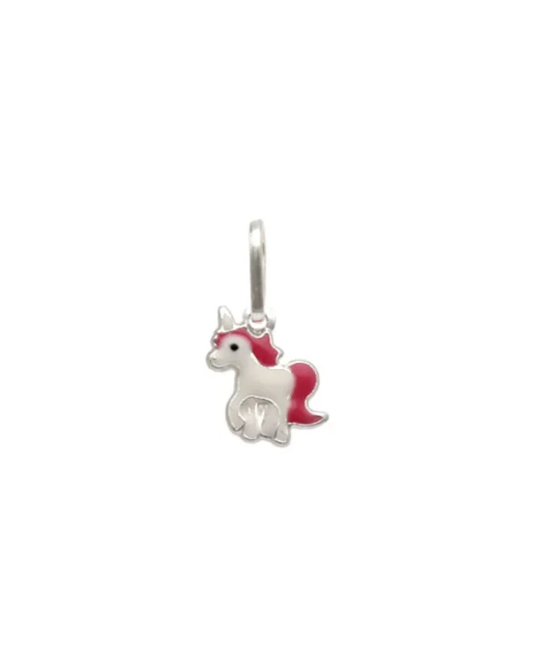 Pingente Unicórnio Resina 8mm x 8mm Prata 990 01-6155AG8