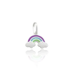 Pingente Arco-Iris c/ Nuvens 13mm x 15mm Prata 990 01-7190AG0