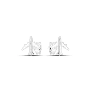 Brinco Avião 8mm x 8mm Prata 925 02-C609AAG