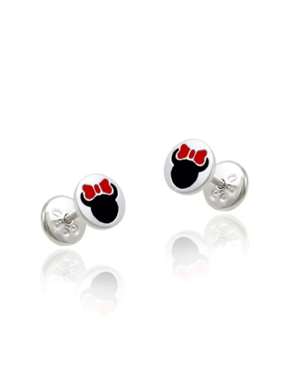 Brinco Minnie 6mm x 6mm Prata 925 02-D567PG4
