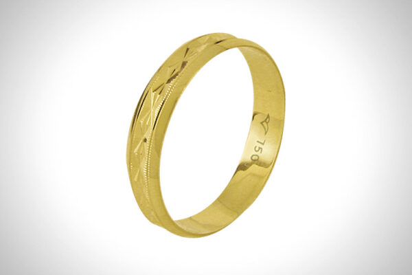 Aliança de Ouro 18k 4,0mm aprox. 2,2 Gr