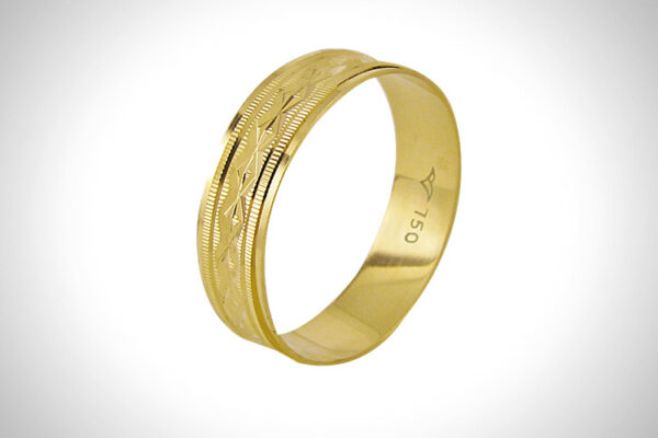Aliança de Ouro 18k 5,3mm aprox. 2,2 Gr