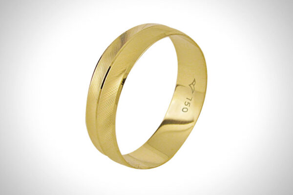 Aliança de Ouro 18k 5,3mm aprox. 2,5 Gr