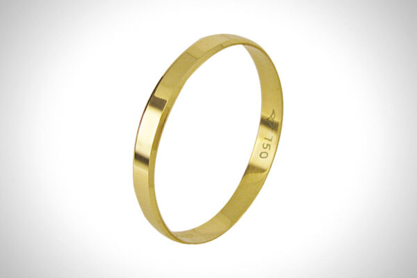 Aliança de Ouro 18k 2,6mm aprox. 1,1 Gr