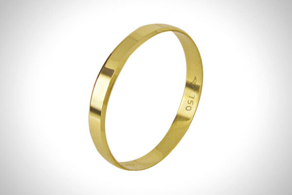 Aliança de Ouro 18k 3,10mm aprox. 1,3 Gr