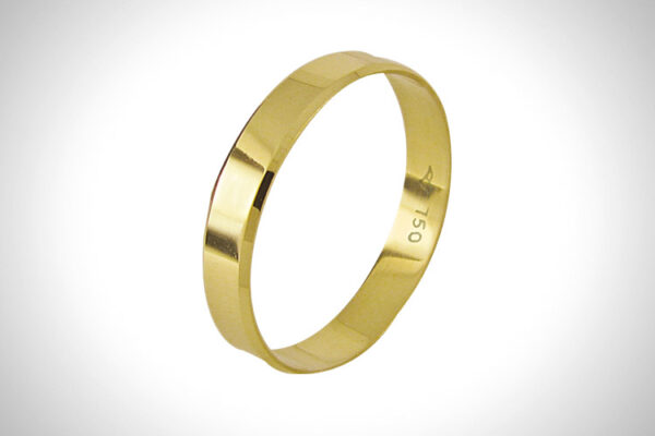 Aliança de Ouro 18k 4mm aprox. 1,8 Gr