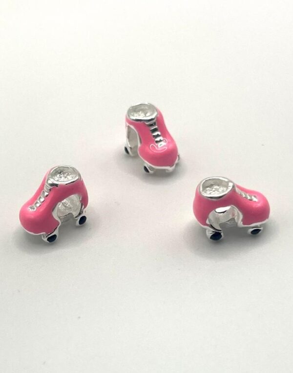 Berloque Patins Rosa - Prata 925 - Imagem 2