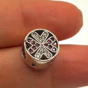 Berloque com pedra de zircônia - Prata 925