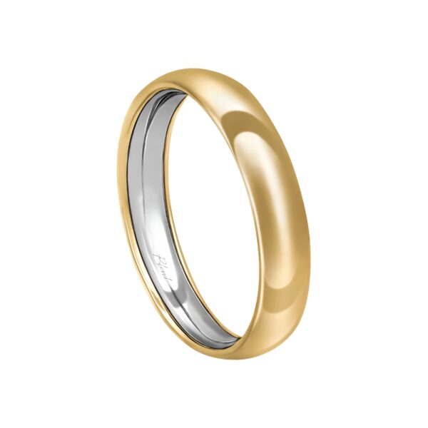 Aliança Prata Abaulada e Anat. Envelopada 18K Lisa 4MM - 7104