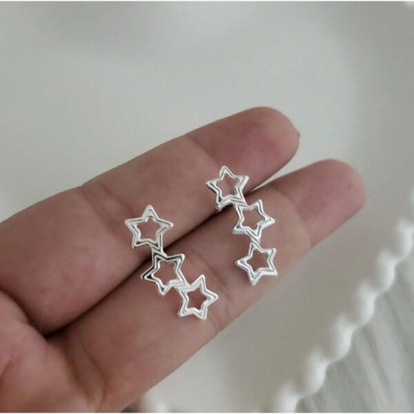 Brinco Earcuff Estrela Vazada Prata 925 - Imagem 3