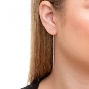 Brinco em Prata 925 Corrente e Infinito BR0990