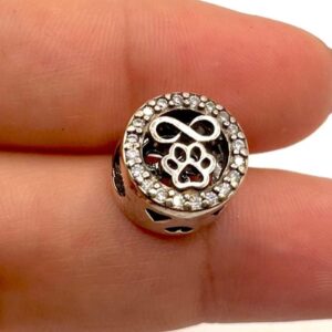 Berloque Prata 925 com pedras de zircônia