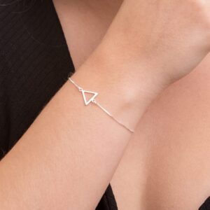 Pulseira em Prata 925 Triângulo Vazado PU0060
