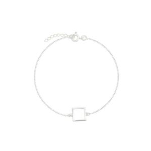 Pulseira em Prata 925 Quadrado Vazado PU0061
