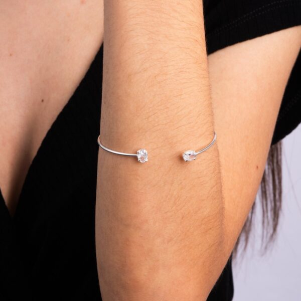 Bracelete em Prata 925 Pedra Oval PU0139 - Imagem 2