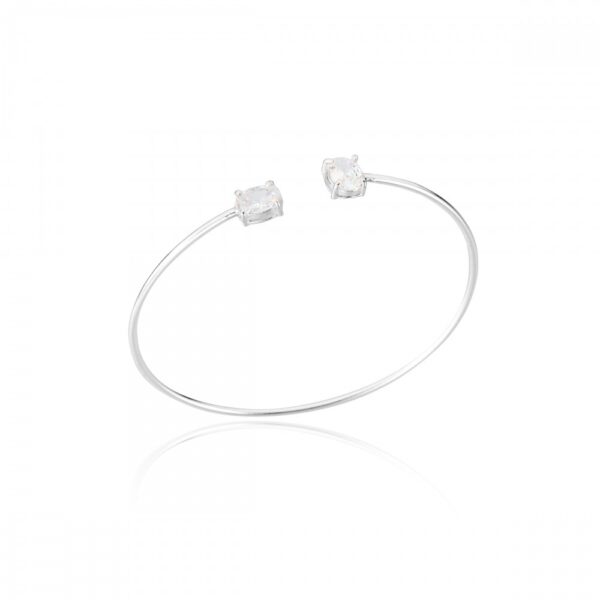 Bracelete em Prata 925 Pedra Oval PU0139