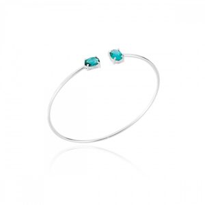 Bracelete em Prata 925 Pedra Oval PU0139